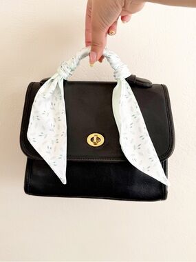 Coach Vintage Court Crossbody Black Leather Bag